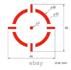 GOWUTAR HHC17C Micro RMSc Red Dot Sight Multiple Reticles 3MOA Dot 46MOA Circle