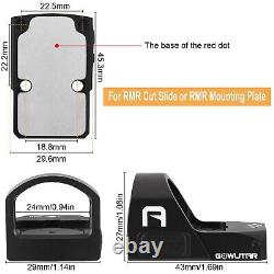 GOWUTAR RMR Red Dot Sight Shake Awake 2 MOA Pistol Micro Reflex Sight A20