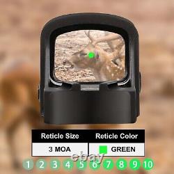 GOWUTAR RMSc Micro Green Dot Sight Shake Awake Pistol Optic for Glock 43x/48 MOS