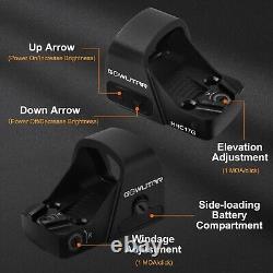 GOWUTAR RMSc Micro Green Dot Sight Shake Awake Pistol Optic for Glock 43x/48 MOS