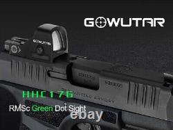 GOWUTAR RMSc Micro Green Dot Sight Shake Awake Pistol Optic for Glock 43x/48 MOS