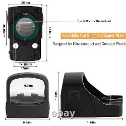 GOWUTAR RMSc Micro Green Dot Sight Shake Awake Pistol Reflex Sight Red Dot A17