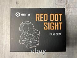 GRITR Caracara 3.0 MOA Motion Wake Red Dot Reflex Sight 2 Mounts Black NEW