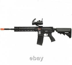 G&G CM16 R8-L Combat Machine AEG Electric Airsoft Gun with Red Dot Sight Black