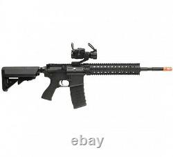 G&G CM16 R8-L Combat Machine AEG Electric Airsoft Gun with Red Dot Sight Black