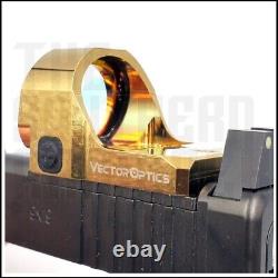 Gold Red Dot For Glock Mos 17 19 19x 20 21 22 23 34 35 45 47 Rmr Footprint
