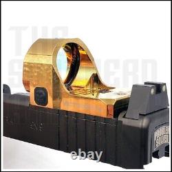 Gold Red Dot For Glock Mos 17 19 19x 20 21 22 23 34 35 45 47 Rmr Footprint