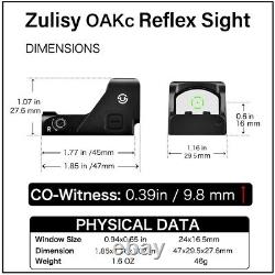 Green Dot 3 & 56 MOA Circle Ring Reticle Sight for RMR/407C Cut Glock S&W Canik
