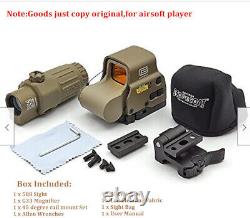 HHS 558 Sight Red Green Dot G33 Magnifier with Holographic Airsoft Hunting Scope