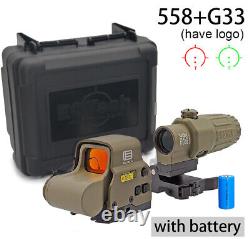 HHS 558 Sight Red Green Dot G33 Magnifier with Holographic Airsoft Hunting Scope