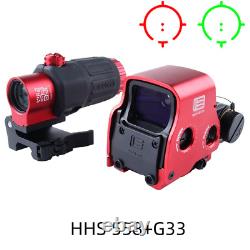 HHS 558 Sight Red Green Dot G33 Magnifier with Holographic Airsoft Hunting Scope