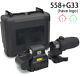 Hhs Holographic 558 Sight Red Green Dot Airsoft Hunting Scope With G33 Magnifier