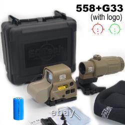 HHS Holographic 558 Sight Red Green Dot Airsoft Scope with G33 Magnifier copy US
