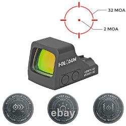 HOLOSUN 507K X2 Open Reflex Sight Red Reticle 2MOA Dot 32MOA Circle HS507K