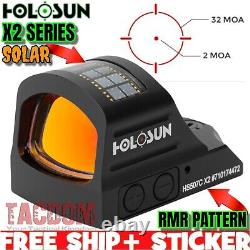 HOLOSUN HS507C X2 RED Dot Reflex Sight 507C Optic for RMR Pattern Cut Out SOLAR