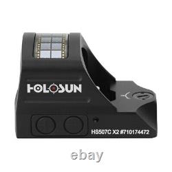 HOLOSUN HS507C X2 RED Dot Reflex Sight 507C Optic for RMR Pattern Cut Out SOLAR