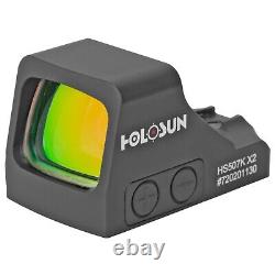 HOLOSUN HS507K-X2 Open Reflex Sight 2 Moa Red Dot & 32 Moa Circle Shake Awake