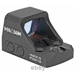 HOLOSUN HS507K-X2 Open Reflex Sight 2 Moa Red Dot & 32 Moa Circle Shake Awake