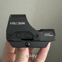 HOLOSUN HS510C Red Multi-Reticle Dot Sight Solar Picatinny Rail Black