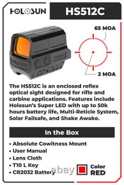 HOLOSUN HS512C Reflex Red Dot Sight