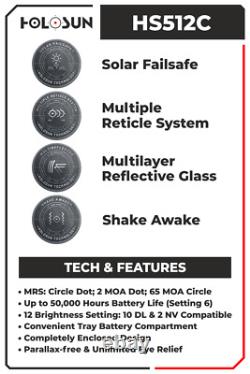 HOLOSUN HS512C Reflex Red Dot Sight