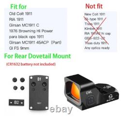 HQ 3 MOA Red Dot Sight Tele scope OWL & Mount Plate for Colt RIA MC 1911 GI FS HQ 3 MOA Red Dot Sight Tele scope OWL & Mount Plate for Colt RIA MC 1911 GI FS