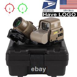 Holographic Sight 558 +G43 TAN 3XMagnifier Scope Red Green Dot Sight QD mount