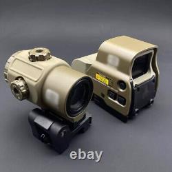 Holographic Sight 558 +G43 TAN 3XMagnifier Scope Red Green Dot Sight QD mount