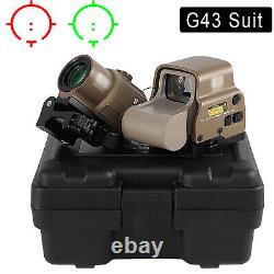Holographic Sight 558 +G43 TAN 3XMagnifier Scope Red Green Dot Sight QD mount