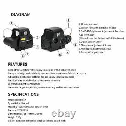 Holographic sight 558 Red Green Dot G43 3X Magnifier With Side QD Mount copy TAN