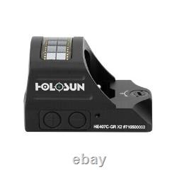 Holosun 2 MOA Green Dot Open Solar Reflex Sight, RMR Footprint HE407C-GR X2