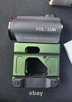 Holosun 403B 2 moa Red Dot with Unity Tactical Fast Mount Limited Edition OD Green