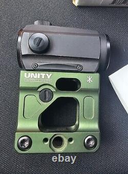 Holosun 403B 2 moa Red Dot with Unity Tactical Fast Mount Limited Edition OD Green