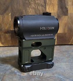 Holosun 403B 2 moa Red Dot with Unity Tactical Fast Mount Limited Edition OD Green