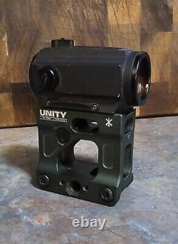 Holosun 403B 2 moa Red Dot with Unity Tactical Fast Mount Limited Edition OD Green