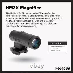 Holosun ARO 2 MOA Red Dot Sight & HM3X 3x Mangifier with Hard Case