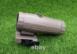 Holosun Flip Red Dot 3x Magnifier Picatinny Style Lower 1/3 Cowitness HM3X-FDE
