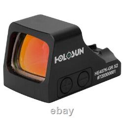 Holosun HE407K-GR X2 Green Reticle 6MOA Shake Awake, Open Reflex Red Dot Sight