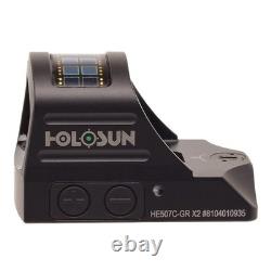 Holosun HE507K-GR X2 Elite Open Reflex Multi-Reticle Green Dot Sight SKU 20791 Holosun HE507K-GR X2 Elite Open Reflex Multi-Reticle Green Dot Sight SKU 20791