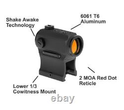 Holosun HS403B Micro Red Dot Optic Sight 2 MOA Dot Reticle with a Cleaning Cloth