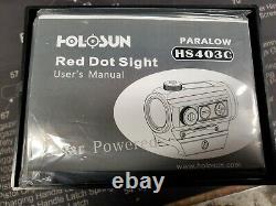 Holosun HS403CSolar Power Micro Red Dot Sight Black