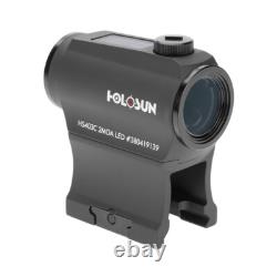Holosun HS403C 2 MOA Micro Red Dot Optic with Solar Failsafe- HS403C