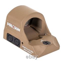 Holosun HS407A3 Brown 3MOA Reflex Sight HS407A-3-X2-BRN RMR Mount Shake Awake