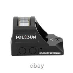 Holosun HS407C X2 2 MOA Red Dot Open Reflex Sight, Free Shipping
