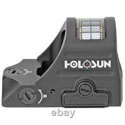 Holosun HS407C-X2 Red 2 MOA Dot Solar Shake Awake Reflex Sight, Concealed Carry