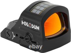 Holosun HS407C-X2 Red Dot Sight 1x, 2 MOA Dot, Black, HS407C-X2 HS407C X2