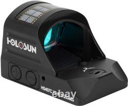 Holosun HS407C-X2 Red Dot Sight 1x, 2 MOA Dot, Black, HS407C-X2 HS407C X2