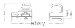 Holosun HS407C-X2 Red Dot Sight 1x, 2 MOA Dot, Black, HS407C-X2 HS407C X2