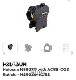 Holosun HS503G-ACSS Micro Red Dot Sight ACSS CQB Reticle Black