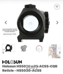 Holosun HS503G-ACSS Micro Red Dot Sight ACSS CQB Reticle Black